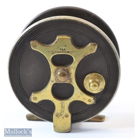 Early Hardy Bros Alnwick The St George 3.75 Alloy Contracted Trout fly  reel c1913 – c/w agate line