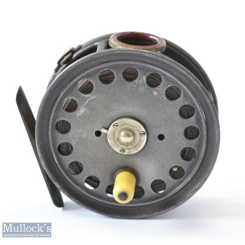 Early Hardy Bros Alnwick The St George 3.75 Alloy Contracted Trout fly reel  c1913 – c/w agate line