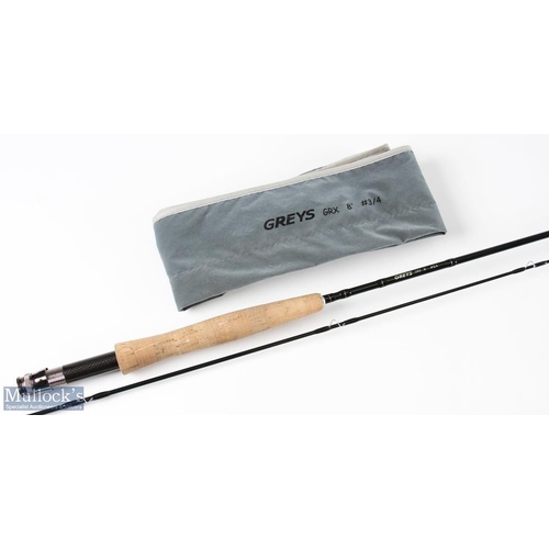 Greys GRX Carbon 8ft fly rod 2pc line 3/4# with light use, cloth