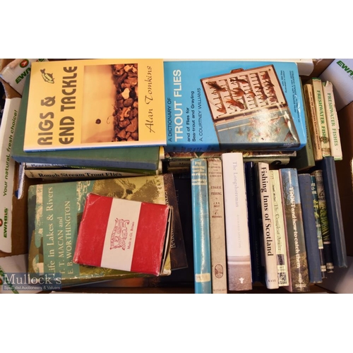 1080 - Quantity of Assorted Fishing Books with titles such as Dictionary of Trout Flies, Rough stream Trout... 