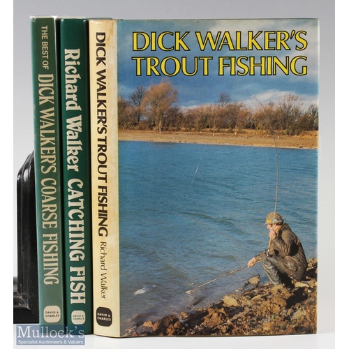 169 - 3x Richard Walker Fishing Books  Catching Fish