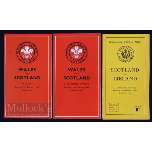 127 - Scotland Doublers Rugby Programmes A (3): Spare copies of those listed in earlier lots - the issue... 