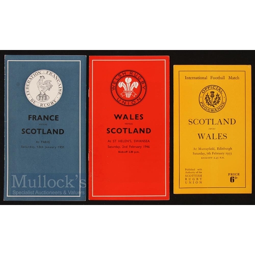 128 - Scotland Doublers Rugby Programmes B (3): Spare copies of those listed in earlier lots, the issues... 