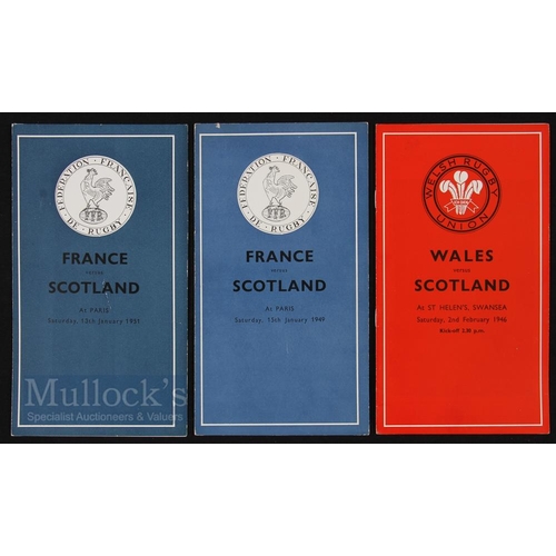 129 - Scotland Doublers Rugby Programmes C (3): Spare copies of those listed in earlier lots, the  later... 