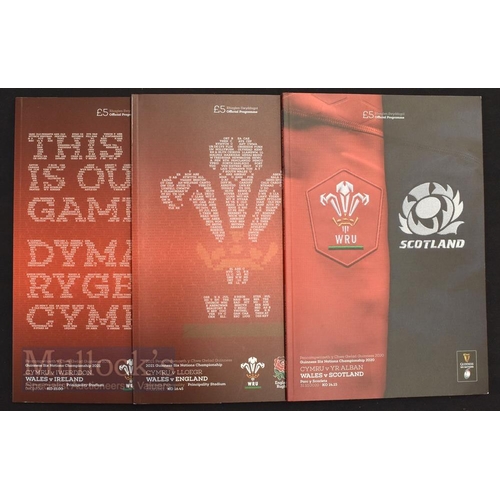 168 - Wales Six Nations Rugby Programmes 2020 & 2021 (3): The carry over game v Scotland at Llanelli, Oc... 