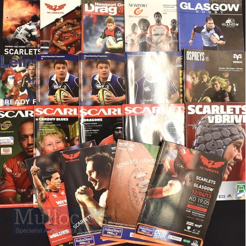 324 - Regional Rugby Programmes (50+): Glossy large issues from the last 15 years or so of regional rugby,... 