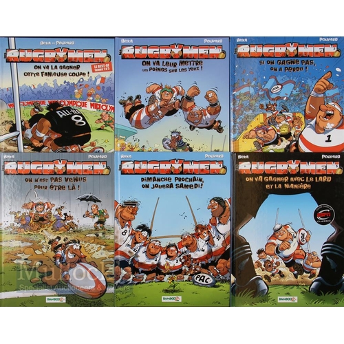 365 - French Asterix-Style Rugbymen Cartoon Books (6): In mint condition, the five editions of these colou... 