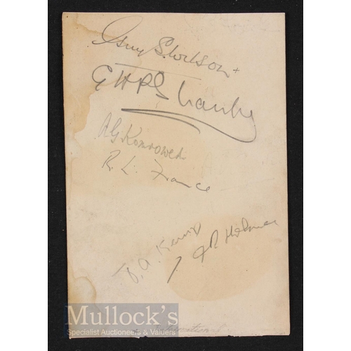 379 - Autographs, 1930s, Swansea RFC & England Rugby Caps (22): Autograph book page containing the Swansea... 