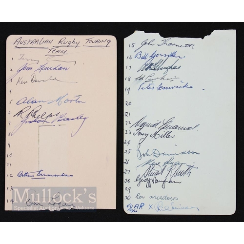 380 - Autographs, 1957-8 Australian Wallabies Rugby Squad (21): Neatly collected on pages, 21 of the touri... 
