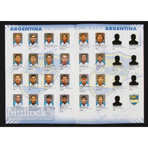 382 - Autographs, 2001 Argentina Rugby Team etc in NZ (28): On the match programme for their touring NZ ga... 
