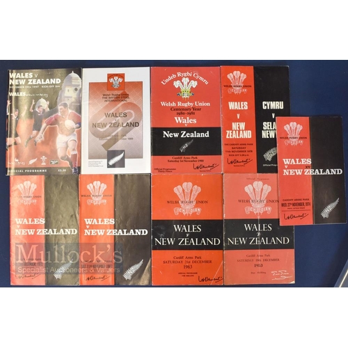 415 - 1953-1997 Wales v New Zealand Rugby Programmes (9): Including that last Welsh win nearly 70 years ag... 