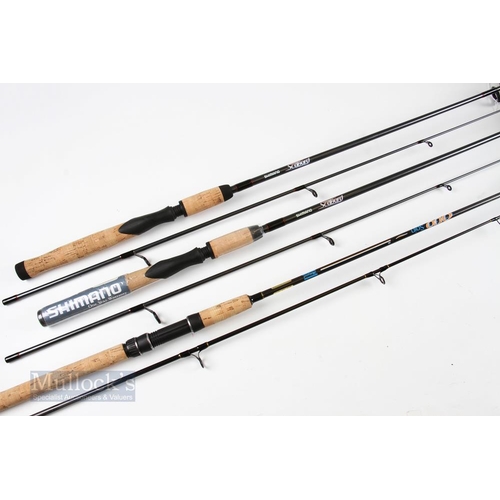 2x Shimano Scabard SR-66MB2 6ft 6in Spinning Rods line weight 6-14lb,  medium fast action, one appear