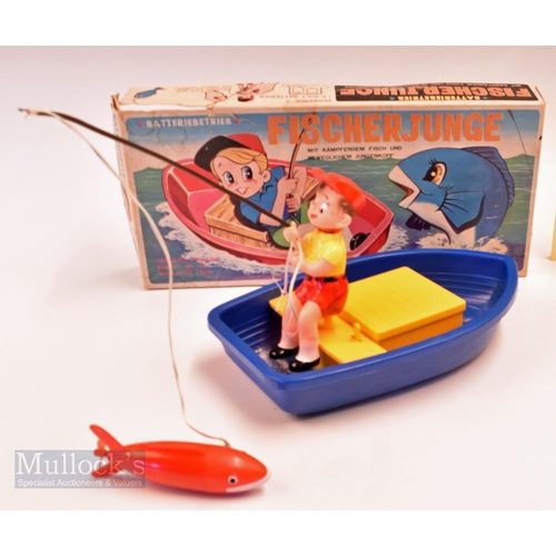 31 - Japanese Gakken Plastic Battery Fishing Boat Toy by Fischer Junger made for the German market, some ... 