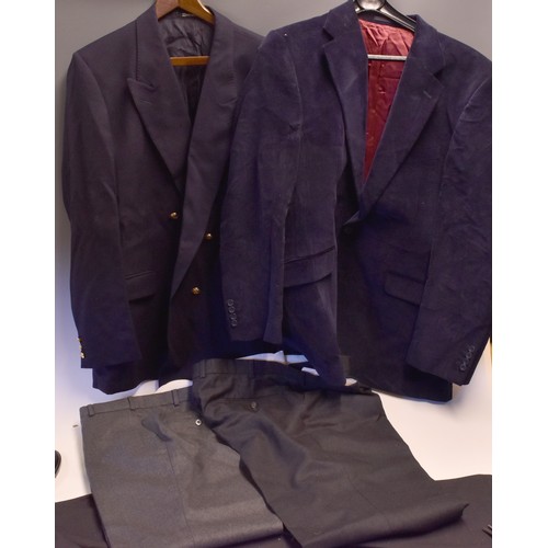 82a - Vintage Clothing - Quantity of Quality Gents clothing Jackets suits to include A Joseph Turner blue ... 