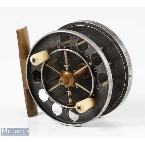 Allcock Aerial 3 wide spool centrepin reel with good circle