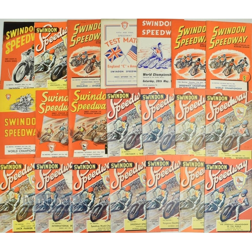 1009 - 1951-1976 Swindon Speedway Programmes to include September 14th 1951 England C v America, September ... 