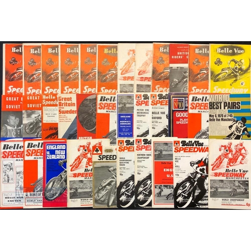 1015 - Quantity of 1960/70s Speedway Programmes at Belle Vue features 67 British League Riders Championship... 