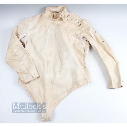 1101 - c1950 Fencing Jacket Trousers Gloves, the jacket is by Leon Paul of London, the padded trousers are ... 