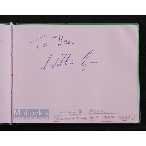 1121 - Autograph book Horse Racing related Signatures to include Joe Mercer, Willie Yan, W Buick, Harry Ben... 