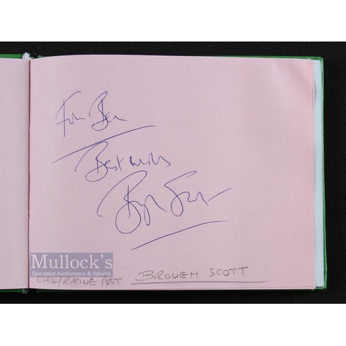 1121 - Autograph book Horse Racing related Signatures to include Joe Mercer, Willie Yan, W Buick, Harry Ben... 