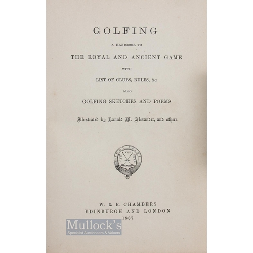 113 - Chambers, W&R - 'Golfing - A Handbook to The Royal and Ancient Game with List of Clubs, Rules & Also... 