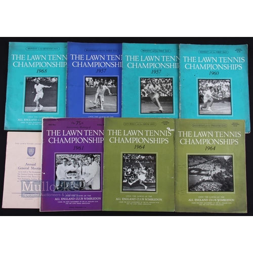 1184 - 1957-1968 Wimbledon Tennis Programmes and general meeting 1966 booklet, to include 1st day 1957, 3rd... 