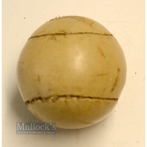 121 - Fine Allan Robertson St Andrews Master feather golf ball maker - large feathery golf ball stamped Al... 