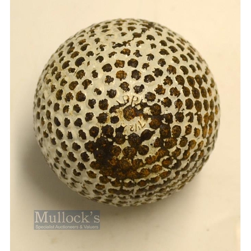 123 - Early and scarce Agrippa 27 1/2 bramble pattern guttie golf ball c1886 onwards - with good pole mark... 