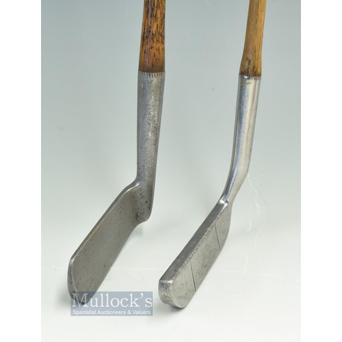 166 - 2x interesting putters - J H Taylor 'Taylors Own' very bent neck putter, and an early Ben Sayers Put... 