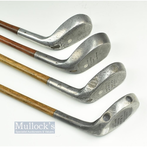 176 - Collection of interesting alloy mallet head putters - Standard Mills Model RM bent neck putter mediu... 