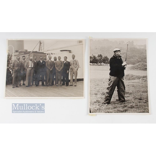 205a - R A Whitcombe - 2x press golfing photographs and Golf Book (3) to incl 1935 British Ryder Cup Team P... 