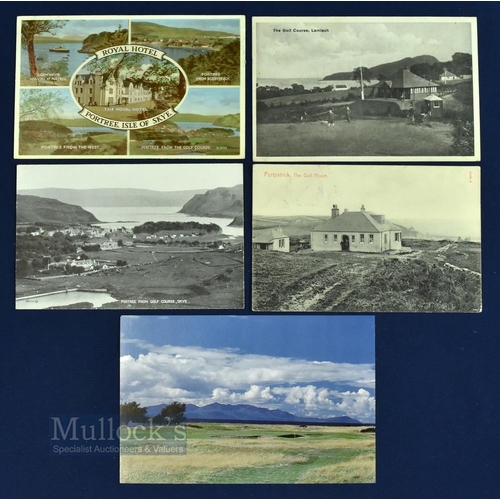 208 - Collection of West of Scotland Golfing Postcards dated from the 1930s (5) Portpatrick, 2x Isle of Sk... 