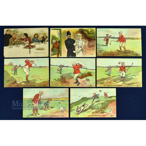 234 - Interesting collection of 'Brassy' and 'Golf Illustrated' Humorous golfing postcards from the early ... 