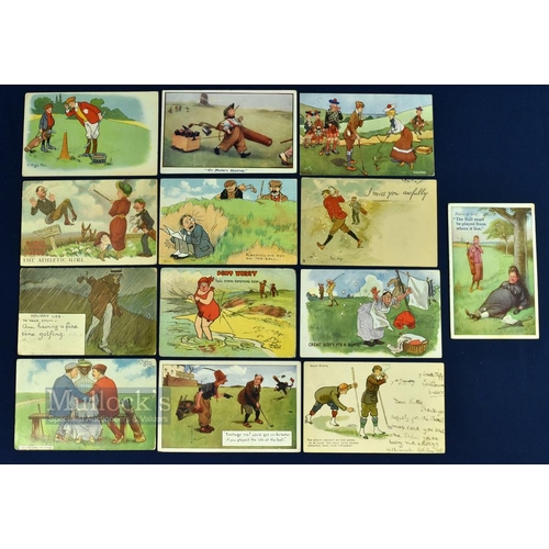 239 - Selection of various early Humour Golfing Postcards dated from 1905 up to 1931 mostly pre 1918 (12) ... 