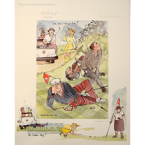 293 - Mark Huskinson signed (b.1935-2018) interesting set of 6x signed ltd ed humorous colour prints which... 