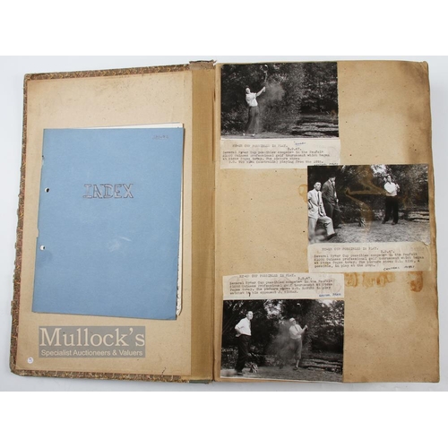 298 - A remarkable Photograph Reference Book recording golf, table tennis and tennis major sporting events... 