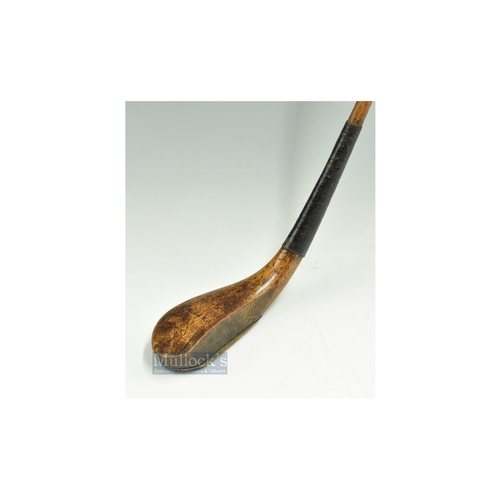 301 - Early H Philp light stained fruit wood longnose baffing spoon c1835 - well hooked face - head measur... 