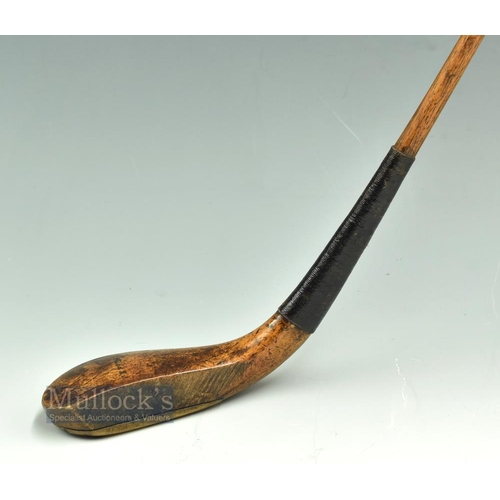 301 - Early H Philp light stained fruit wood longnose baffing spoon c1835 - well hooked face - head measur... 