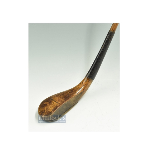 301 - Early H Philp light stained fruit wood longnose baffing spoon c1835 - well hooked face - head measur... 