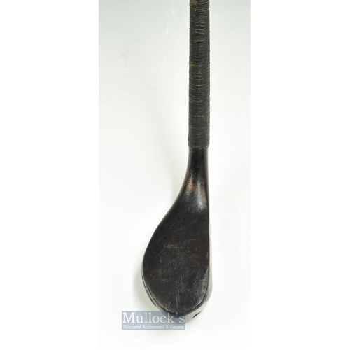 311 - Tom Morris St Andrews late longnose dark stained beech wood putter c1890 - head measures 5