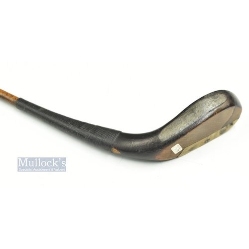 312 - Beveridge St Andrews (b.1850-1899) dark stained beech wood baffing spoon longnose c1880 - head measu... 