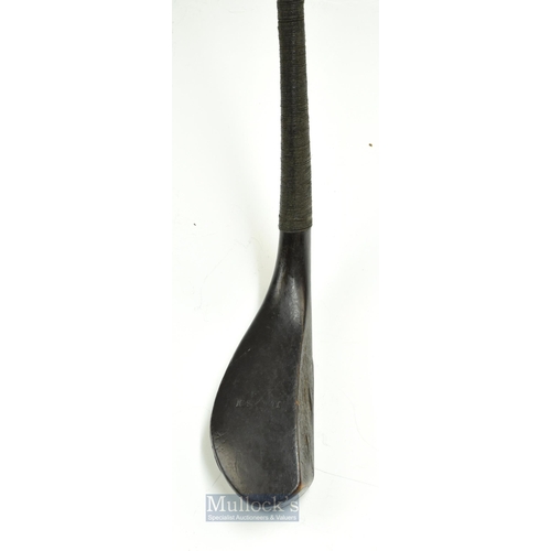 314 - J (Jamie) Anderson dark stained beech wood curved face long spoon long nose c1870 - head measures 5.... 