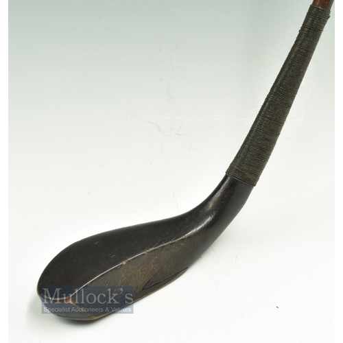 314 - J (Jamie) Anderson dark stained beech wood curved face long spoon long nose c1870 - head measures 5.... 