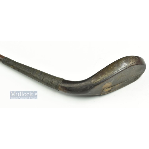 314 - J (Jamie) Anderson dark stained beech wood curved face long spoon long nose c1870 - head measures 5.... 