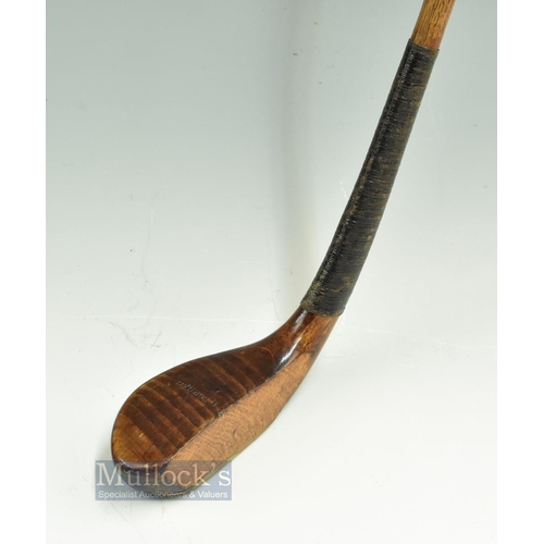 319 - Fine and Interesting R Forgan & Son POWF light stained beech wood driving putter c1885 - head measur... 