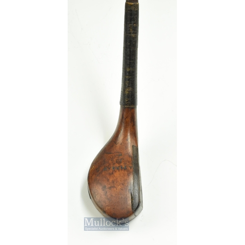 320 - Andrew Forgan St Andrews Oak Tree Brand stamp mark fruit wood transitional longnose driver with full... 