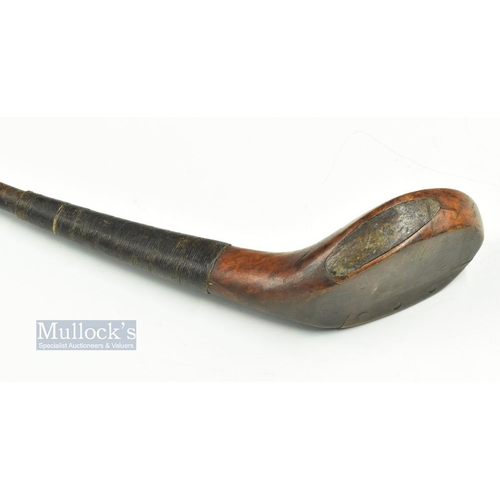 320 - Andrew Forgan St Andrews Oak Tree Brand stamp mark fruit wood transitional longnose driver with full... 