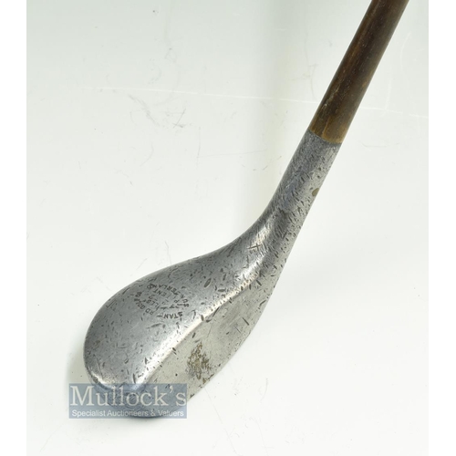 321 - Rare and early Standard Mills Golf Co MSW1 Upright Model semi longnose shallow face lofted alloy woo... 