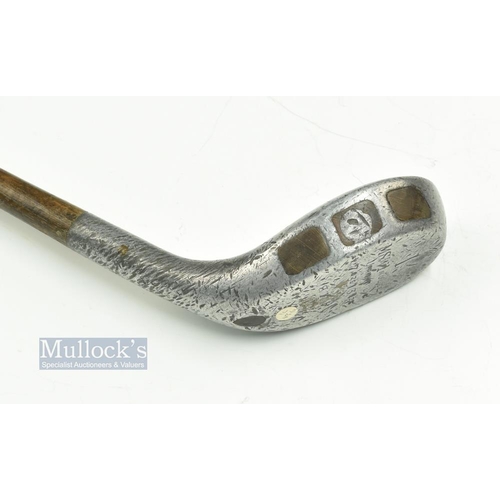 321 - Rare and early Standard Mills Golf Co MSW1 Upright Model semi longnose shallow face lofted alloy woo... 