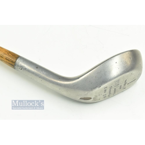 322 - Good Standard Mills Golf Co MSD1 Cleek - short deep faced alloy wood with grid block face markings -... 